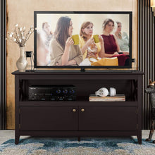 Load image into Gallery viewer, YAHEETECH X Shape Wooden TV Stand Base Console Storage Cabinet Home Media Entertainment Center with 2 Doors Living Room Furniture