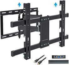 Load image into Gallery viewer, Full Motion TV Wall Mount Bracket for Most 32-80 Inch LED\/LCD\/OLED Flat Curved TVs with Dual Articulating Arms Swivel Tilts Rotation fits 16”Stud. MAX VESA 600X400mm and Loading Capacity 110 lbs.
