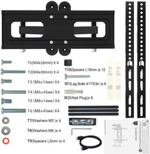 Load image into Gallery viewer, Corner TV Wall Mount FOZIMOA Full Motion TV Mount Bracket for Most 32-50 inch Flat TVs with Dual Articulating Arm Tilt Swivel up to 77 lbs Max VESA 400x400mm HDMI Cable Ties Level Included
