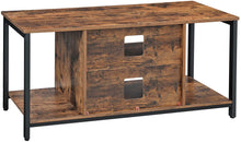 Load image into Gallery viewer, VASAGLE ALINRU Small TV Stand for 50 Inches TV, TV Console Table with Storage, Entertainment Center, for Living Room, Small Space, Industrial Rustic Brown ULTV39BX