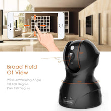 Load image into Gallery viewer, Wireless Security Camera with Two-way Audio - KAMTRON 1080P HD WiFi Security Surveillance IP Camera Home Baby Monitor with Motion Detection Night Vision, Black