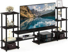 Load image into Gallery viewer, FURINNO Turn-N-Tube Grand Entertainment Center, Espresso\/Black