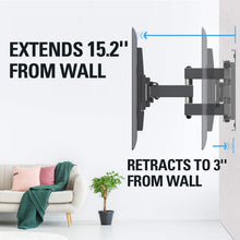 Load image into Gallery viewer, Mounting Dream TV Mount Full Motion TV Wall Mounts for 26-55 inch, Some up to 65 inch LED, LCD Flat Screen TV, Wall Mount Bracket up to VESA 400 x 400mm 99 lbs. Fits 16”, 18”, 24” Wood Studs MD2380-24