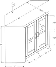 Load image into Gallery viewer, Monarch Specialties I Corner with Glass Doors TV Stand, 42", Dark Taupe