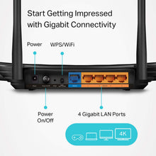 Load image into Gallery viewer, TP-Link AC1200 Gigabit Smart WiFi Router - 5GHz Gigabit Dual Band MU-MIMO Wireless Internet Router, Supports Beamforming, Guest WiFi and AP mode, Long Range Coverage by 4 Antennas(Archer A6), Black