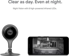 Load image into Gallery viewer, Google Nest Cam - Indoor Home Security Camera with Night Vision works with Google Assistant and Alexa, Black, 3 Pack