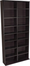 Load image into Gallery viewer, Atlantic Oskar Adjustable Media Cabinet - Holds 464 CDs, 228 DVDs or 276 Blu-rays, 12 Adjustable and 4 fixed shelves PN38435719 in Espresso