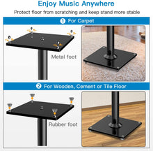 Load image into Gallery viewer, PERLESMITH Universal Floor Speaker Stands 26 Inch for Surround Sound, Klipsch, Sony, Edifier, Yamaha, Polk & Other Bookshelf Speakers Weight up to 22lbs - 1 Pair
