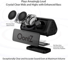 Load image into Gallery viewer, OontZ Angle 3 RainDance – Waterproof Edition - Portable Bluetooth Speaker, Louder Volume, Crystal Clear Stereo Sound, 100ft Wireless Range, Microphone, IPX7, by Cambridge SoundWorks (Matte Black)