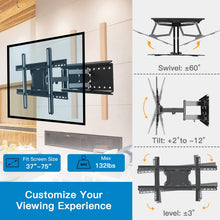 Load image into Gallery viewer, TV Wall Mount Bracket Full Motion- Fits 16”, 24” Wood Studs Articulating Swivel TV Mount for 37-75 Inch LED, LCD, OLED, Flat Screen TVs - Weight up to 132lbs - VESA 600x400mm PERLESMITH