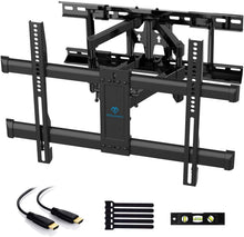 Load image into Gallery viewer, PERLESMITH Full Motion TV Wall Mount for Most 37-70 Inch TVs up to 132lbs - Fits 16”, 18”, 24” Wood Studs - Articulating TV Mount Dual Arms with Tilts, Swivels & Extends 16”, Max VESA 600x400mm