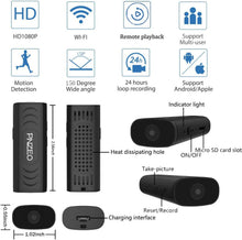 Load image into Gallery viewer, Mini Hidden Cameras PNZEO W3 Spy Cam Portable Wireless WiFi Remote View Camera Small Home Security Cameras Indoor Outdoor Video Record Smart Motion Detection