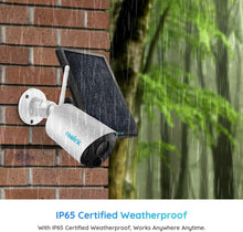 Load image into Gallery viewer, Outdoor Security Camera System Wireless, Solar Battery Powered, 1080p Wirefree Waterproof 2-Way Audio Night Vision w/PIR Motion Sensor, Support Alexa/Google Assistant/Local SD, Argus Eco+Solar Panel