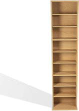 Load image into Gallery viewer, Atlantic Summit Adjustable Media Cabinet - Holds 261 CDs, 114 DVDs or 132 Blu-Rays, 6 Adjustable and 3 Fixed Shelves PN74735728 in Maple