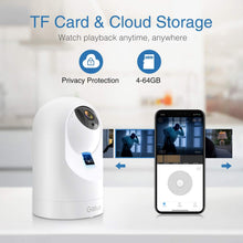Load image into Gallery viewer, Security Camera Indoor, Goowls 1080P HD Pan/Tilt 2.4GHz WiFi Home Camera Dog Camera Wireless IP Camera for Baby/Pet/Nanny Monitor Night Vision Motion Detection Two-Way Audio Works with Alexa