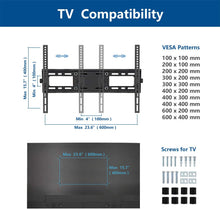 Load image into Gallery viewer, Rfiver Mobile TV Stand Rolling TV Cart with Tilt Mount and Locking Wheels for Most 37"-80" LCD LED Flat Screen Curved TVs, Black Display Trolley Floor Stand Height Adjustable Max Load 110 Lbs