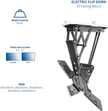 Load image into Gallery viewer, VIVO Electric Motorized Flip Down Pitched Roof Ceiling TV Mount for 23" to 55" Screen (MOUNT-E-FD55), Master Pack
