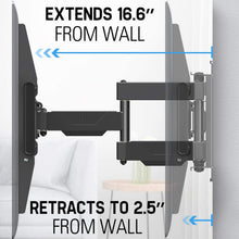 Load image into Gallery viewer, Mounting Dream TV Mount- Full Motion TV Mount for 42-70 inch TVs, TV Wall Mount Bracket with Dual Articulating Arms, Fits 12”- 16” Wood Studs, TV Wall Mounts with VESA 600x400mm Holds up to 100lbs