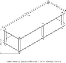 Load image into Gallery viewer, Furinno Just No Tools Wide Light Cherry Television Stand with Black Tube