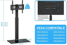 Load image into Gallery viewer, FITUEYES Universal Floor TV Stand Base with Swivel Mount for 26 to 55 inch Flat and Curved Screen TVs, Black TV Stands with Cable Management Modern Style TT106001MB