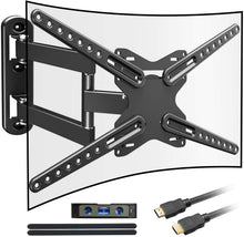 Load image into Gallery viewer, Everstone Heavy Duty Single Stud TV Wall Mount Bracket for Most 32-70 Inch LED,LCD,OLED,Plasma Flat Screen,Curved TVs,with Full Motion Articulating Arm,Up to VESA600x400 and 110LB