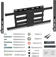 Load image into Gallery viewer, JUSTSTONE TV Wall Mount Bracket Full Motion for Most 32-80 Inch LED/LCD/OLED Flat Screen Curved TVs with Articulating Dual Arm Swivel Tilt Up to 110 lbs, Max VESA 600X400mm