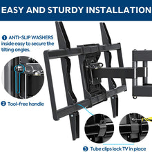 Load image into Gallery viewer, Mounting Dream TV Mount Bracket for 42-70 Inch Flat Screen TVs, Full Motion TV Wall Mounts with Swivel Articulating Dual Arms , Heavy Duty Design - Max VESA 600x400mm , 100 LBS Loading , MD2296