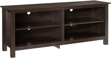 Load image into Gallery viewer, Rockpoint Plymouth Wood TV Stand Storage Console, 58", Charcoal