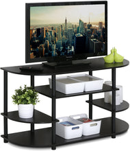 Load image into Gallery viewer, Furinno JAYA Simple Design Corner TV Stand, Espresso\/Black