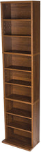 Load image into Gallery viewer, Atlantic Summit Adjustable Media Cabinet - Holds 261 CDs, 114 DVDs or 132 Blu-Rays, 6 Adjustable and 3 Fixed Shelves PN74735728 in Maple