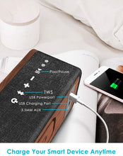 Load image into Gallery viewer, AOMAIS Life Bluetooth Speakers, 30W Loud Home Party Wireless Speaker, 2 Woofer and 2 Tweeters for Deeper Bass Stereo Sound, 100 Ft Bluetooth V5.0 and 12-Hour Playtime Subwoofer, Imitation Wood Panel