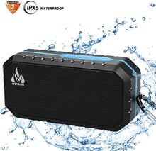 Load image into Gallery viewer, Bluetooth Wireless Speakers Waterproof IPX5 with HD Enhanced Bass Outdoor Wireless Portable Phone Speakers Built-in Mic Support FM AUX TF Card USB for iPhone iPad Android Phones Computer Etc. (Blue)