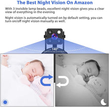 Load image into Gallery viewer, Mini Spy Camera WiFi, Relohas HD 1080P Spy Camera Wireless Hidden Live Streaming, Upgraded Night Vision/Motion Activated Spy Cam Nanny Cam, Security Camera for Home and Outdoor (with Cell Phone APP)
