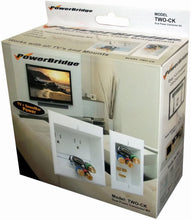 Load image into Gallery viewer, PowerBridge TWO-CK Dual Outlet Recessed In-Wall Cable Management System with PowerConnect for Wall-Mounted Flat Screen LED, LCD, and Plasma TV’s