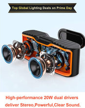 Load image into Gallery viewer, AOMAIS Sport II Portable Wireless Bluetooth Speakers 20W Bass Sound, 15H Playtime, Waterproof IPX7, Stereo Pairing, Durable Design Backyard, Outdoors, Travel, Pool, Home Party Orange