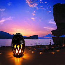 Load image into Gallery viewer, DIKAOU Led flame table lamp, Torch atmosphere Bluetooth speakers&Outdoor Portable Stereo Speaker with HD Audio and Enhanced Bass,LED flickers warm yellow lights BT4.2 for iPhone\/iPad \/Android