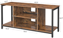 Load image into Gallery viewer, VASAGLE ALINRU Small TV Stand for 50 Inches TV, TV Console Table with Storage, Entertainment Center, for Living Room, Small Space, Industrial Rustic Brown ULTV39BX