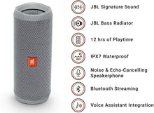 Load image into Gallery viewer, JBL Flip 4 Waterproof Portable Bluetooth Speaker - Grey