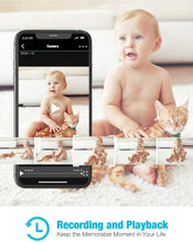 Load image into Gallery viewer, Baby Monitor, Conico 1080P HD Wireless Camera Pet Cam with Sound Motion Detection, Home Wireless Security Camera with 2- Way Audio, Night Vision Cloud WiFi Camera for Baby, Pet, Elder, 2.4G WiFi