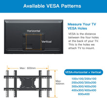 Load image into Gallery viewer, TV Wall Mount Bracket Full Motion- Fits 16”, 24” Wood Studs Articulating Swivel TV Mount for 37-75 Inch LED, LCD, OLED, Flat Screen TVs - Weight up to 132lbs - VESA 600x400mm PERLESMITH