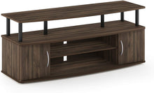 Load image into Gallery viewer, FURINNO JAYA Large Entertainment Stand for TV Up to 50 Inch, Columbia Walnut\/Black