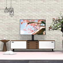 Load image into Gallery viewer, Universal Swivel TV Stand\/Base Table Top TV Stand 32 to 65 inch TVs 80 Degree Swivel, 4 Level Height Adjustable, Heavy Duty Tempered Glass Base, Holds up to 99lbs Screens, HT04B-002U