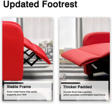 Load image into Gallery viewer, Homall Recliner Chair Padded Seat PU Leather for Living Room Single Sofa Recliner Modern Recliner Seat Club Chair Home Theater Seating (Red)