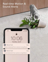 Load image into Gallery viewer, Nooie Baby Monitor, WiFi Pet Camera Indoor, 360-degree Wireless IP Nanny Camera, 1080P Home Security Camera, Motion Tracking, IR Night Vision, Works with Alexa, Two-Way Audio, Motion & Sound Detection