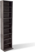 Load image into Gallery viewer, Atlantic Summit Adjustable Media Cabinet - Holds 261 CDs, 114 DVDs or 132 Blu-Rays, 6 Adjustable and 3 Fixed Shelves PN74735728 in Maple