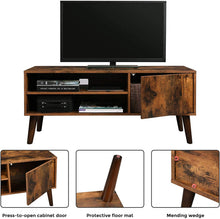 Load image into Gallery viewer, VASAGLE Retro TV Stand, TV Console for TVs up to 43 Inches, Mid-Century Modern Entertainment Centre for Flat Screen TV, Gaming Consoles, in Living Room, Entertainment Room, Office, Brown ULTV09BX