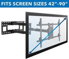 Load image into Gallery viewer, Mount-It! Long Extension TV Mount, Dual Arm Full Motion Wall Bracket with 36 inch Extended Articulating Arm, Fits Screen Sizes 50 55 60 65 70 75 80 85 90 Inch, VESA 800x400mm Compatible, 176 lb