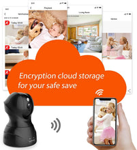 Load image into Gallery viewer, Security Camera WiFi IP Camera - KAMTRON HD Home Wireless Baby\/Pet Camera with Cloud Storage Two-Way Audio Motion Detection Night Vision Remote Monitoring,Black
