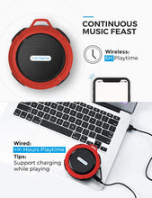Load image into Gallery viewer, VicTsing SoundHot C6 Portable Bluetooth Speaker, Waterproof Bluetooth Speaker with 6H Playtime, Loud HD Sound, Shower Speaker with Suction Cup & Sturdy Hook, Compatible with iOS, Android, PC, Pad