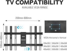 Load image into Gallery viewer, MOUNTUP Full Motion TV Wall Mount Bracket for 42-70 Inch Flat Screen/Curved TVs, Wall Mount TV Bracket - Articulating Arms with Smooth Extension, Swivel, Tilt, Max VESA 600x400mm and 100LBS, MU0012